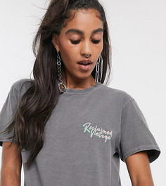 Темно-серая футболка Reclaimed Vintage inspired-Серый