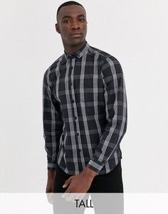 Черная рубашка в клетку Jacamo-Черный