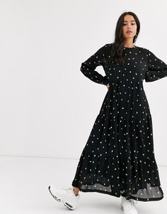 Платье миди с цветочным принтом Resume Persia-Черный Résumé