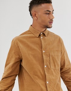 Светло-коричневая вельветовая рубашка Weekday Wise-Светло-коричневый