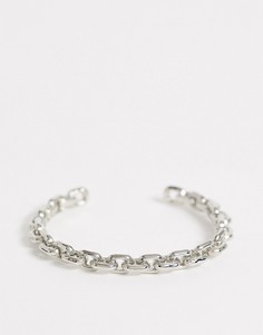 Серебристый браслет-цепочка ASOS DESIGN-Серебряный