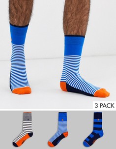Набор из 3 пар мужских носков в полоску Penguin-Мульти