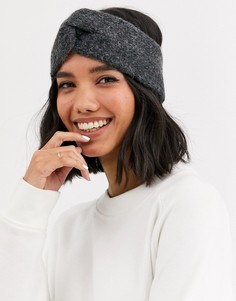 Серая вязаная повязка на голову Monki-Серый
