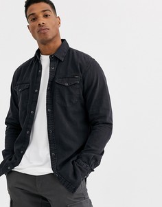 Черная джинсовая рубашка Jack & Jones Essentials-Черный