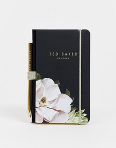 Комплект из ручки и блокнота черного цвета с цветочным принтом Ted Baker-Мульти