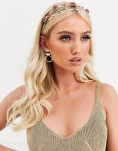 Украшение для волос с цветочной отделкой French Fashion House-Розовый