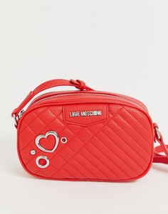 Сумка через плечо с отделкой Love Moschino-Красный