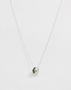 Ожерелье с покрытием и подвесками-кольцами Pilgrim-Мульти