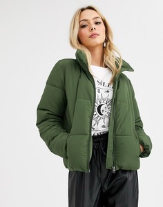 Зеленая дутая куртка JDY-Коричневый