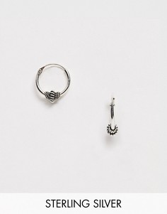 Серебряные миниатюрные серьги-кольца диаметром 14 мм Kingsley Ryan-Серебряный