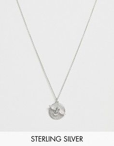 Ожерелье с подвеской в форме монеты с 3D-пчелой Olivia Burton-Серебряный