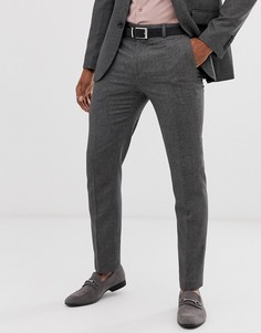 Серые узкие брюки в клетку Burton Menswear-Серый