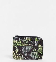 Кредитница из искусственной кожи со змеиным принтом Monki-Мульти