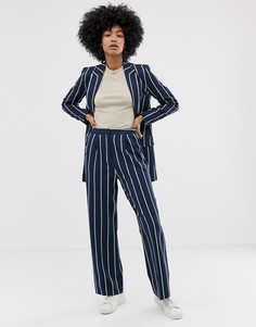 Широкие брюки в полоску ASOS DESIGN-Мульти