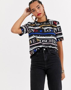 Футболка с логотипом Love Moschino-Черный