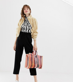 Черные широкие брюки со складками Monki-Черный