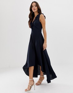 Темно-синее платье макси AX Paris-Темно-синий