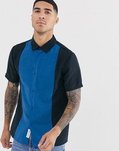 Рубашка колор блок с короткими рукавами Native Youth-Темно-синий