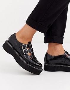 Черные массивные туфли с ремешком ASOS DESIGN Mass-Черный