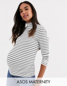 Водолазка в полоску ASOS DESIGN Maternity-Мульти