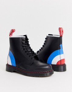 Ботинки с 8 парами люверсов и принтом мишени Dr Martens x The Who 8-Черный