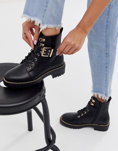 Черные ботинки на шнуровке ASOS DESIGN Armour-Черный