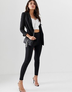Брюки скинни с завышенной талией ASOS DESIGN-Черный