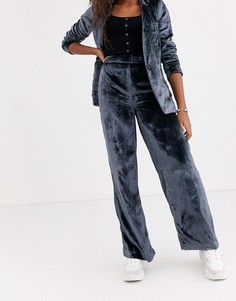 Бархатные брюки с широкими штанинами Pepe Jeans-Темно-синий