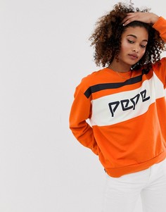 Короткий свитшот с логотипом Pepe Jeans Frankie-Оранжевый