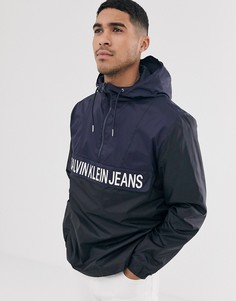 Куртка в стиле колор блок Calvin Klein Jeans-Черный