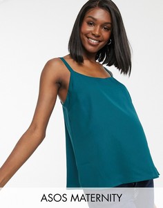 Топ с овальным вырезом ASOS DESIGN Maternity - eco-Синий