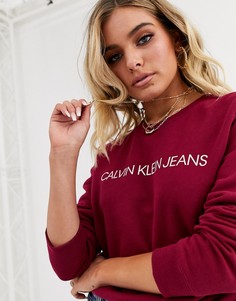Свитшот с логотипом Calvin Klein Jeans institutional-Красный