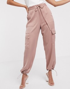Брюки в стиле милитари ASOS DESIGN-Розовый