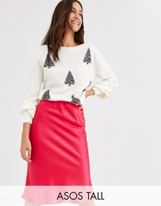 Новогодний джемпер ASOS DESIGN Tall-Кремовый