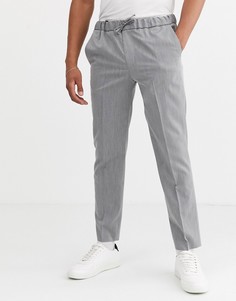 Светло-серые брюки со шнурком на поясе Jack & Jones Premium-Серый