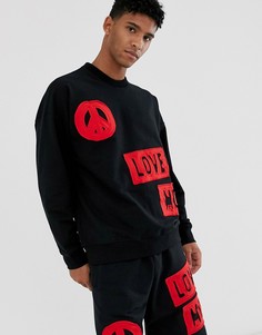 Свитшот с круглым вырезом Love Moschino-Черный