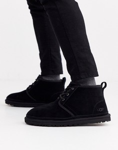 Классические черные замшевые ботинки со шнуровкой UGG Neumel-Черный