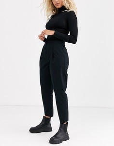Черные плиссированные брюки Monki-Черный