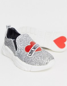Кроссовки для бега Love Moschino-Серебряный