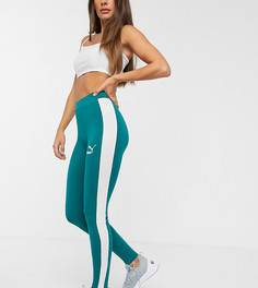 Эксклюзивные сине-зеленые леггинсы Puma-Зеленый