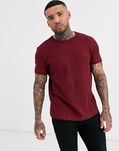 Бордовая футболка из органического хлопка Bershka Join Life-Красный