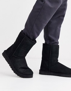 Черные замшевые короткие ботинки UGG Classic-Черный
