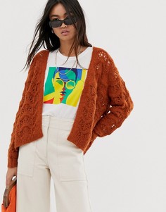 Кардиган с длинными рукавами Only-Коричневый