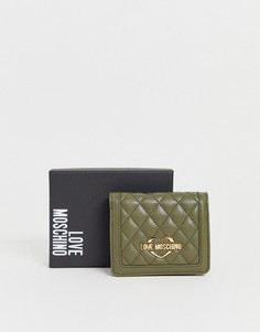 Стеганый кошелек из искусственной кожи Love Moschino-Зеленый