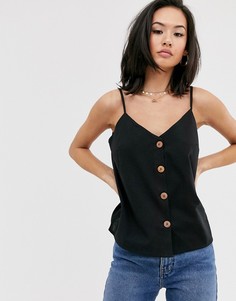 Льняной топ на бретелях ASOS DESIGN-Мульти