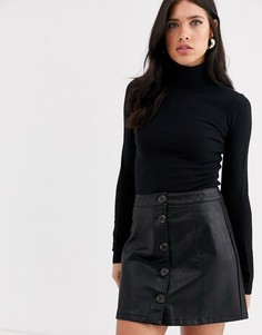 Джемпер с отворачивающимся воротником Vero Moda-Черный