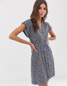 Платье с плиточным принтом French Connection - Medina-Темно-синий