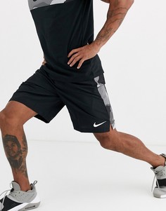 Черные шорты с камуфляжными вставками Nike Training-Черный