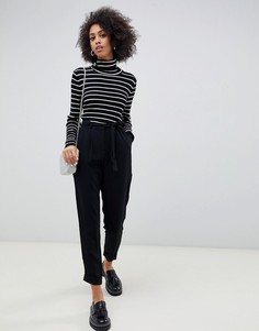 Брюки-галифе с поясом оби ASOS DESIGN-Черный