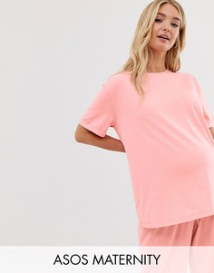 Трикотажная пижамная футболка ASOS DESIGN Maternity-Красный